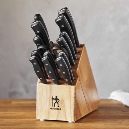 Henckels Everpoint 15 PC Triple Rivet Stainless Steel Knife Block Set