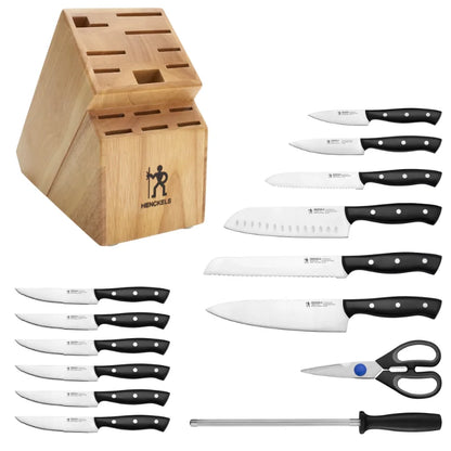 Henckels Everpoint 15 PC Triple Rivet Stainless Steel Knife Block Set