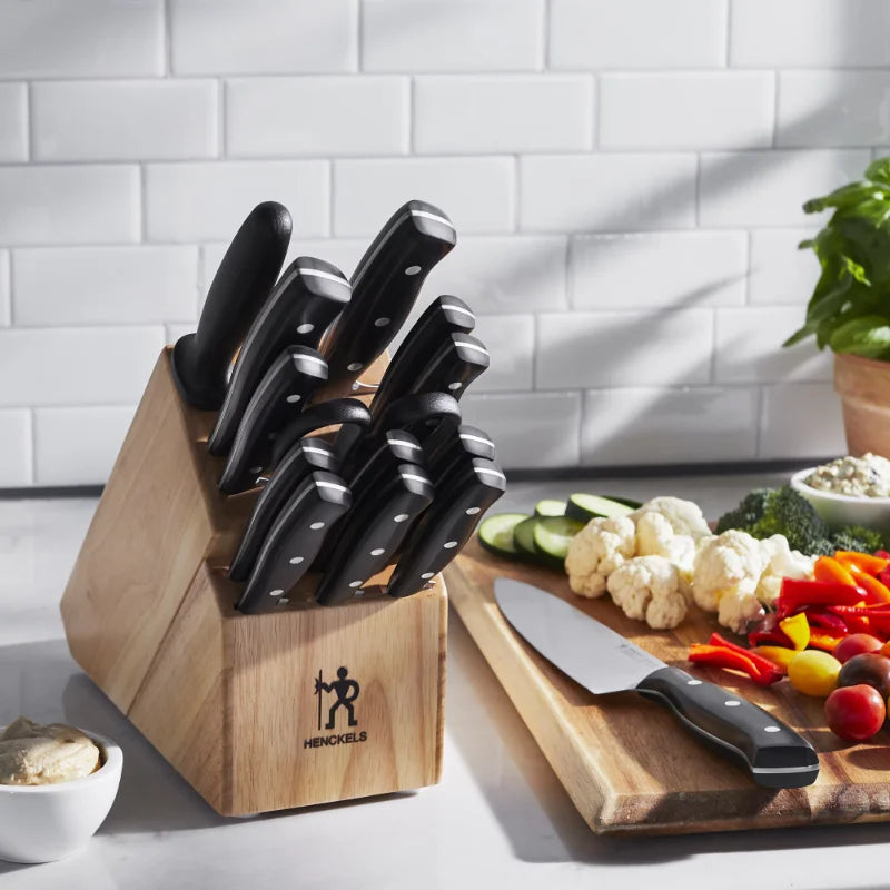 Henckels Everpoint 15 PC Triple Rivet Stainless Steel Knife Block Set